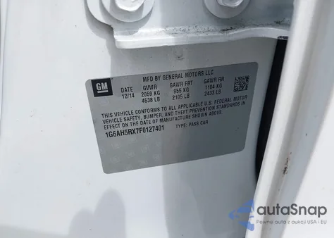 2015 Cadillac Ats Luxury z USA, uszkodzony, nr VIN 1G6AH5RX7F0127401